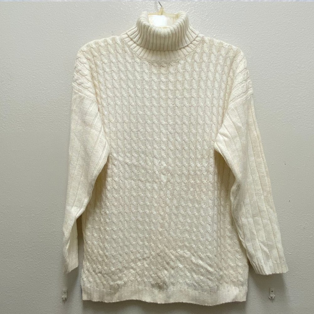 The Limited Women’s Turtleneck Cream Ivory Sweater Tunic Size L - New